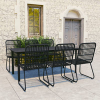 5-Delige Tuinset Poly Rattan En Glas