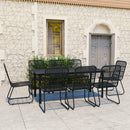 5-Delige Tuinset Poly Rattan En Glas