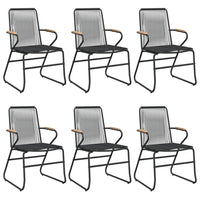 7-Delige Tuinset Pvc-Rattan Zwart
