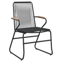 7-Delige Tuinset Pvc-Rattan Zwart