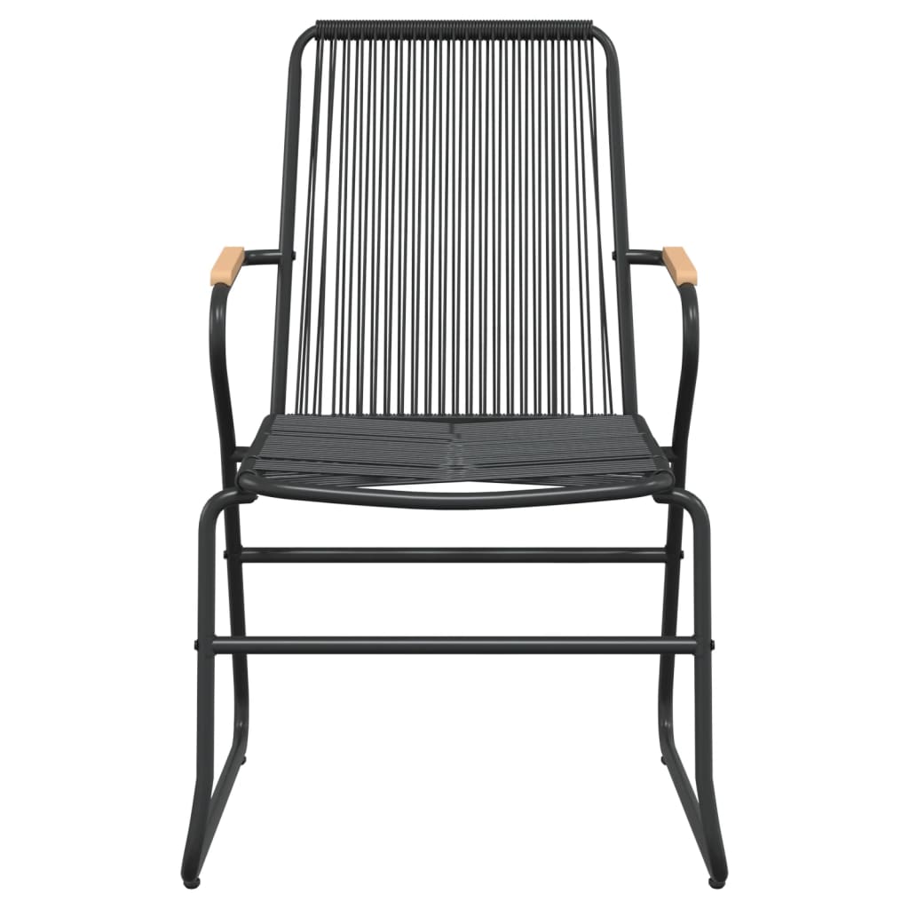 7-Delige Tuinset Pvc-Rattan Zwart