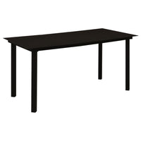 7-Delige Tuinset Pvc-Rattan Zwart