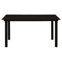 7-Delige Tuinset Pvc-Rattan Zwart