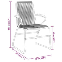 7-Delige Tuinset Pvc-Rattan Zwart