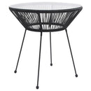 3-Delige Tuinset Pvc-Rattan Zwart