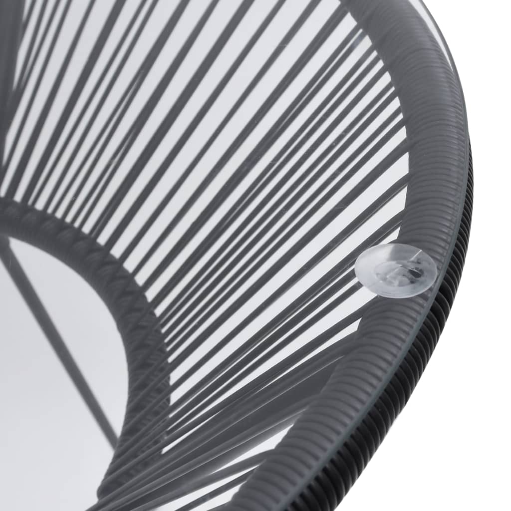 3-Delige Tuinset Pvc-Rattan Zwart