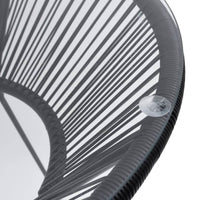 3-Delige Tuinset Pvc-Rattan Zwart