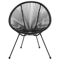 3-Delige Tuinset Pvc-Rattan Zwart