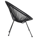 3-Delige Tuinset Pvc-Rattan Zwart