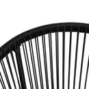 3-Delige Tuinset Pvc-Rattan Zwart