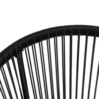 3-Delige Tuinset Pvc-Rattan Zwart