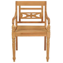 Stoelen Batavia 2 St Met Crèmekleurige Kussens Massief Teakhout