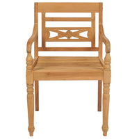 Stoelen Batavia 2 St Met Crèmekleurige Kussens Massief Teakhout