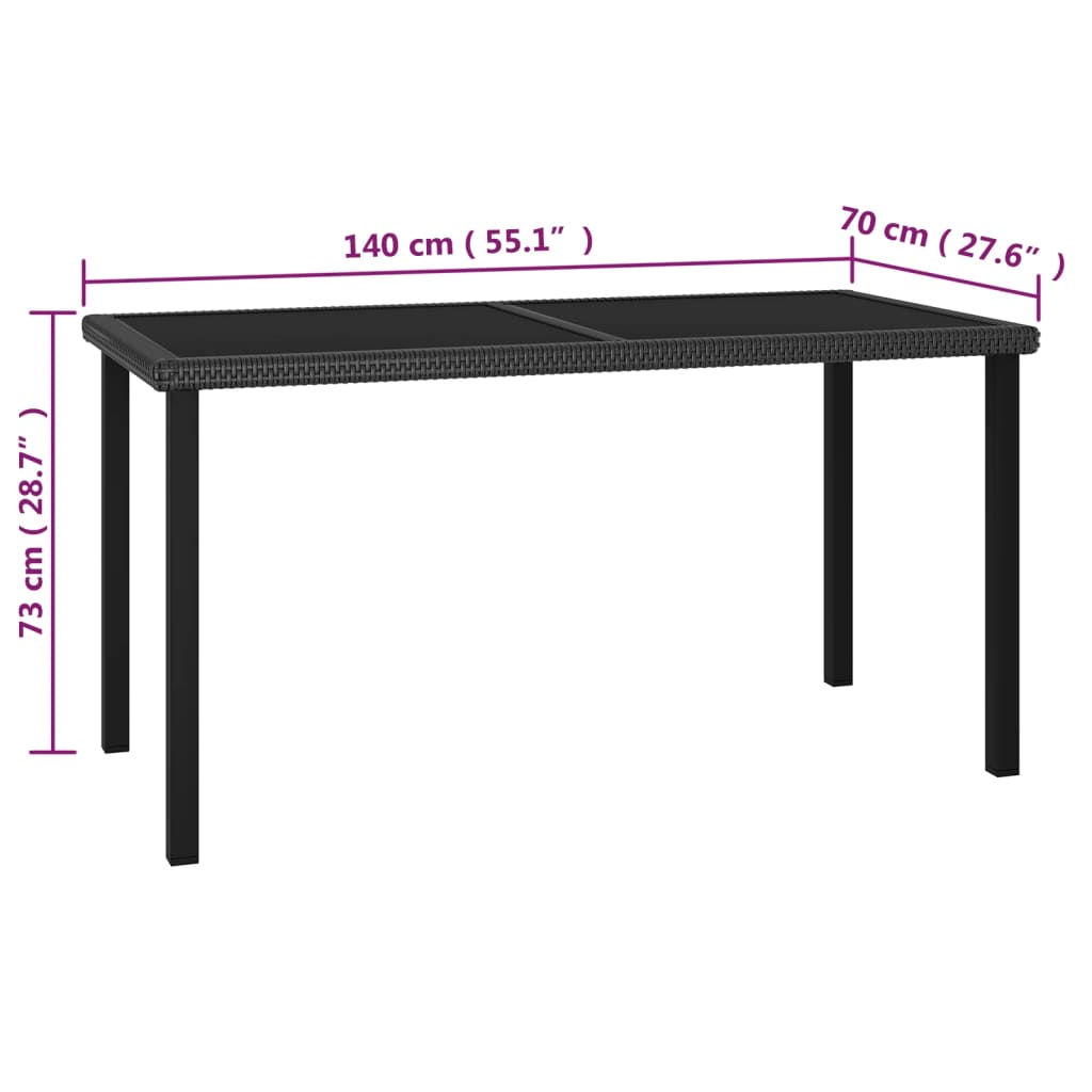 5-Delige Tuinset Poly Rattan