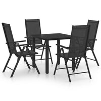 5-Delige Tuinset Aluminium Kleurig En Zwart