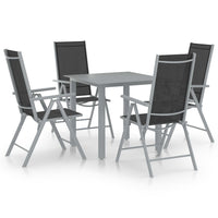 5-Delige Tuinset Aluminium Kleurig En Zwart
