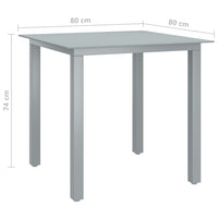 5-Delige Tuinset Aluminium Kleurig En Zwart