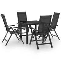 9-Delige Tuinset Aluminium Antracietkleurig