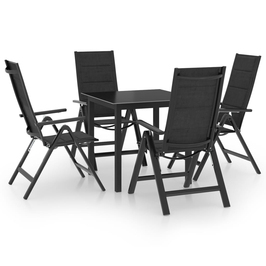 7-Delige Tuinset Aluminium Antracietkleurig