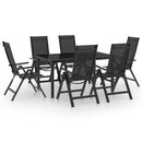 9-Delige Tuinset Aluminium Antracietkleurig