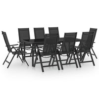 9-Delige Tuinset Aluminium Antracietkleurig