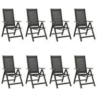 9-Delige Tuinset Aluminium Antracietkleurig