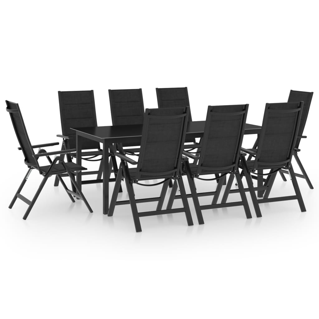 7-Delige Tuinset Aluminium Antracietkleurig