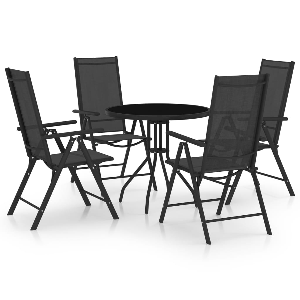 5-Delige Tuinset Aluminium En Textileen Kleurig