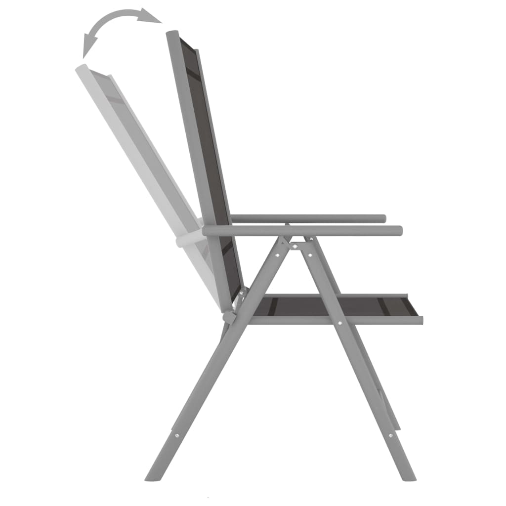 5-Delige Tuinset Aluminium En Textileen Kleurig