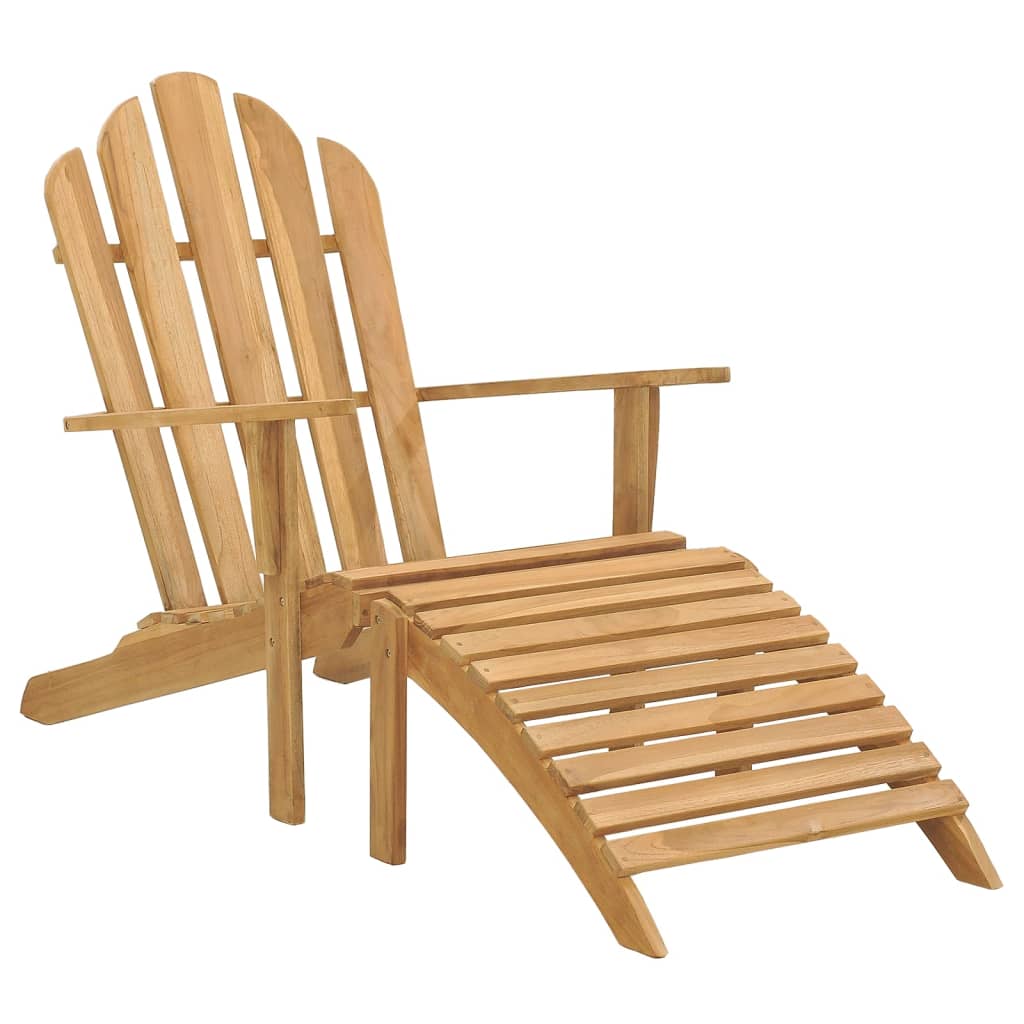 Stoelen Adirondack Met Voetensteunen Massief Teakhout