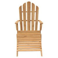 Stoelen Adirondack Met Voetensteunen Massief Teakhout