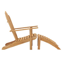 Stoelen Adirondack Met Voetensteunen Massief Teakhout