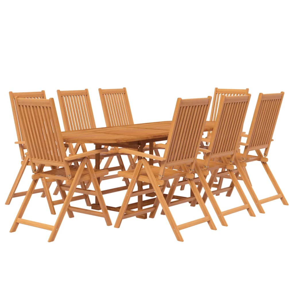9-Delige Tuinset Massief Acaciahout 160-240 Cm