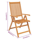 9-Delige Tuinset Massief Acaciahout 160-240 Cm