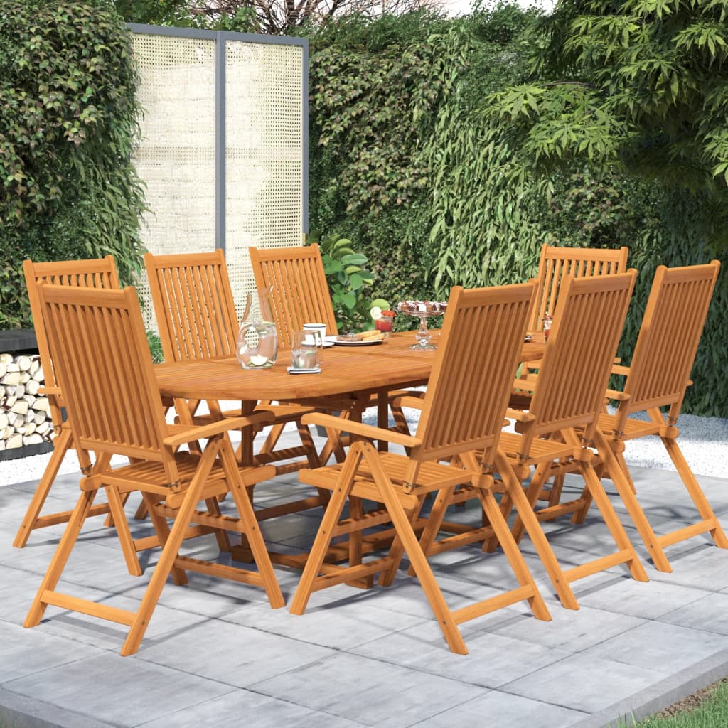 9-Delige Tuinset Massief Acaciahout 160-240 Cm