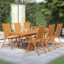 9-Delige Tuinset Massief Acaciahout 160-240 Cm