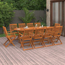 9-Delige Tuinset 220X90X75 Cm Massief Acaciahout