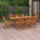 11-Delige Tuinset 220X90X75 Cm Massief Acaciahout
