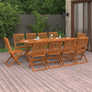11-Delige Tuinset 220X90X75 Cm Massief Acaciahout