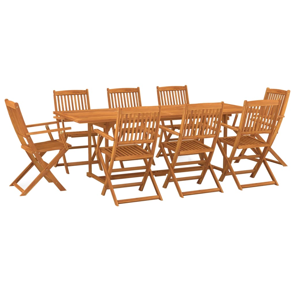 9-Delige Tuinset 220X90X75 Cm Massief Acaciahout