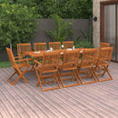 9-Delige Tuinset 220X90X75 Cm Massief Acaciahout