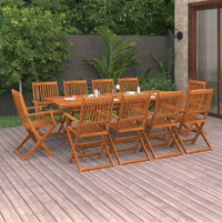 9-Delige Tuinset 220X90X75 Cm Massief Acaciahout