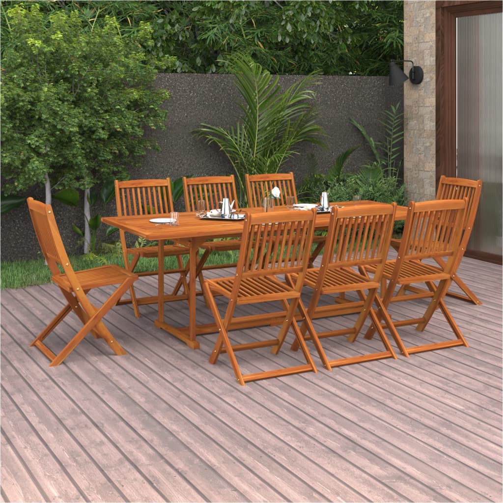 11-Delige Tuinset 220X90X75 Cm Massief Acaciahout
