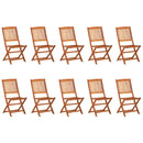 11-Delige Tuinset 220X90X75 Cm Massief Acaciahout