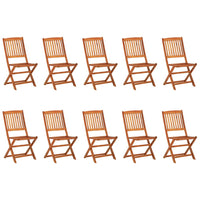 11-Delige Tuinset 220X90X75 Cm Massief Acaciahout