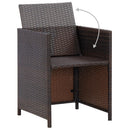 3-Delige Tuinset Met Kussens Poly Rattan