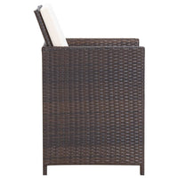 3-Delige Tuinset Met Kussens Poly Rattan
