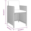 3-Delige Tuinset Met Kussens Poly Rattan