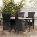 7-Delige Tuinset Met Kussens Poly Rattan
