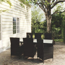 7-Delige Tuinset Met Kussens Poly Rattan